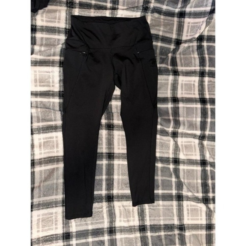 Beverly Hills Polo‎ Club Black Leggings size small with zipper pockets (H8)